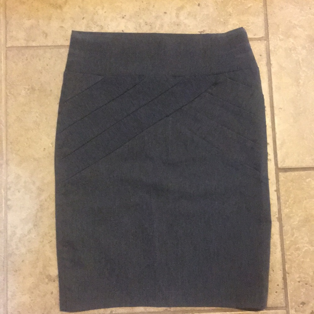 Grey Pencil Skirt